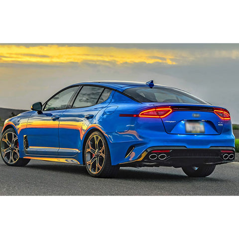 Set(6pcs) Gloss Black Vinyl Pre-Cut Window Strip Cover For Kia Stinger 2018-2020