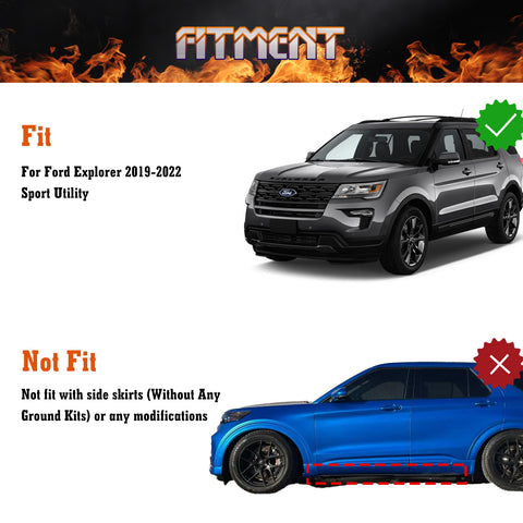 Set Front + Rear Splash Molded Mud Flaps Mudguards For Ford Explorer 2019-2022