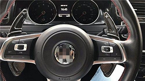 Real Carbon Fiber Steering Wheel Shifter Gear Paddle DSG Extensions For Golf 7 GLI GTS Scirocco