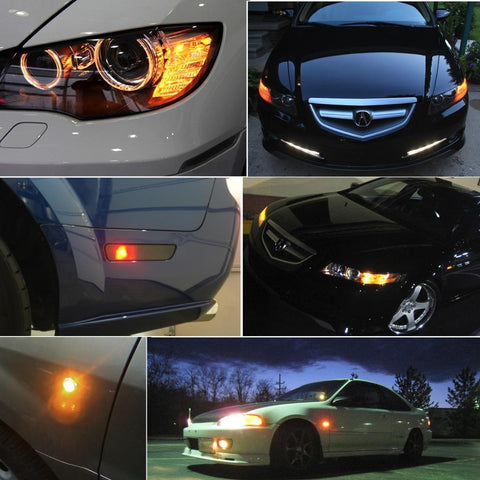 8pcs side Fender Marker&Roof Cab Marker LED Lights for 1997-2015 Ford F-350/450 White\ Amber