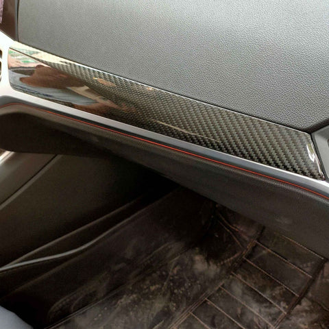 2X Interior Carbon Fiber Texture Dashboard Strip Trim For BMW G20 G21 2019-2021