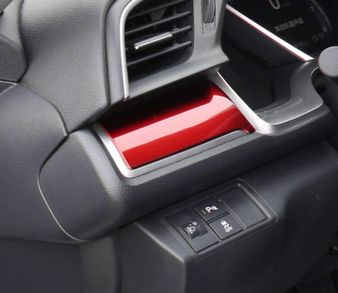 Red Interior Center Console Dashboard Stripe Cover Trim for 10th Gen Honda Civic 2016 2017 2018 2019 2020