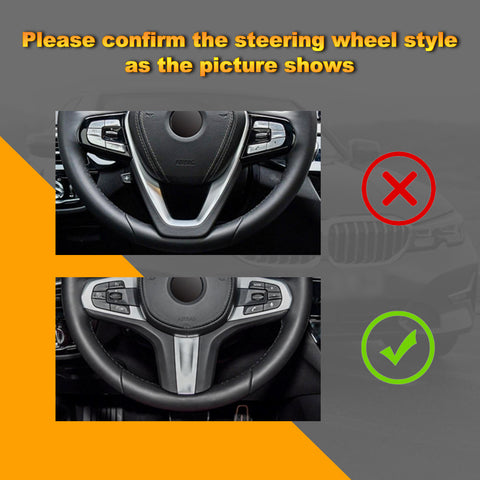 2pcs Carbon Fiber Steering Wheel Lip Strip Molding ABS Trim For BMW 3 Series G20 320i