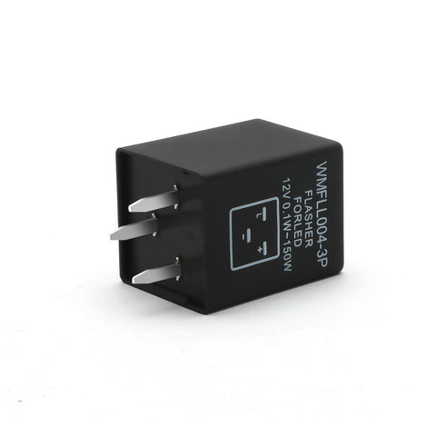 3-Pin EP28 12V Electronic LED Flasher Relay Fix Turn Signal Lamp Bulbs Blinker Hyper Flash Issue,Black