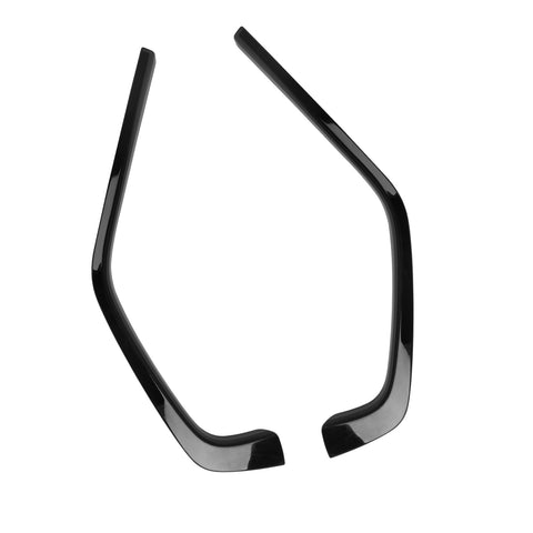 2pcs Auto Exterior Front Bumper Grille Frame Strip Cover Trim Compatible with Toyota RAV4 2019-2024, Glossy Black