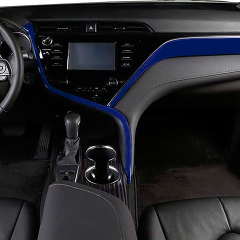 Blue Inner Dashboard Center Strip Panel Cover Trim For Toyota Camry 2018-2024