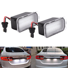 Pair OE fit LED License Plate Light Lamps Error Free Compatible with Ford Edge CMAX Ranger or Jaguar XJ XF, 18-SMD Xenon White (Replace Part# 6M2Z13550A 6M2Z-13550-A C2D16179 FO2875100)