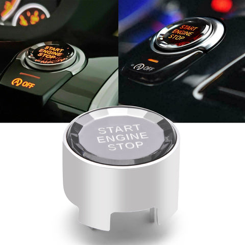 Red / Silver / Blue / Black Crystal Start Stop Button Cover Trim Engine Ignition Switch Replacement Cap for BMW 1 2 3 4 5 7 Series X1 X3 X5