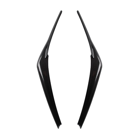 2X Carbon Fiber Pattern Headlamp Eyelid Strip Cover Trim For Toyota Camry 2018-up LE XLE SE XSE Hybrid All Models