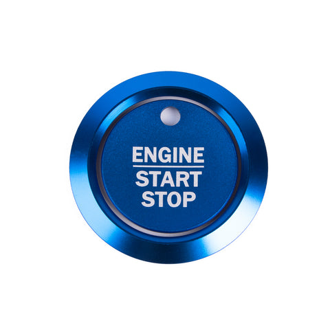 Glossy Blue Aluminum Alloy Engine Start Button Cover Trim For Ford F-150 2016-21