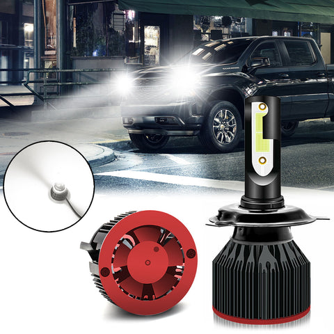 6000K Xenon White LED Headlight Bulb All-in-One Conversion High Low Beam Kit, 6000LM Super Bright Fog Light Replacement