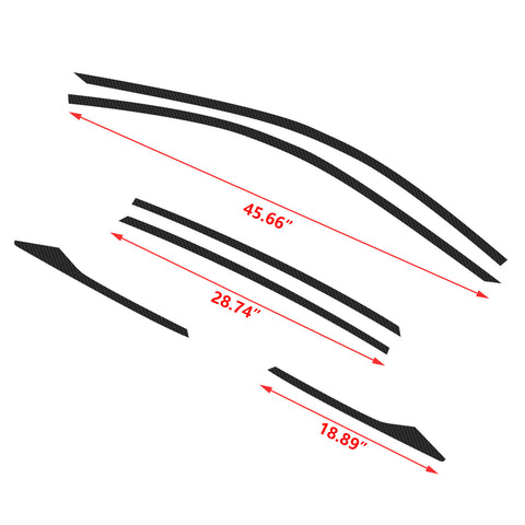 5D Carbon Fiber Chrome Delete Blackout Window Trims For Honda Civic Sedan 16-20