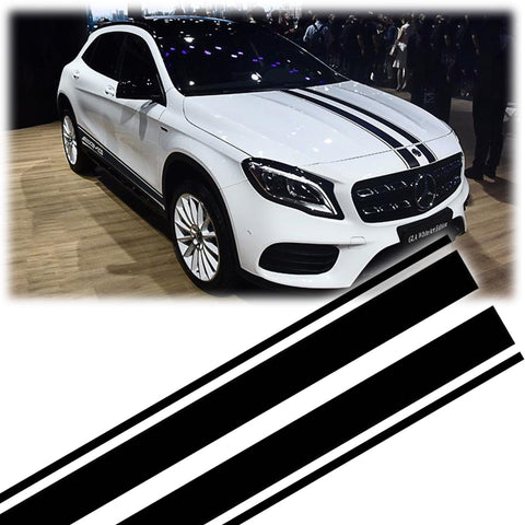 Double Racing Strips Car Sticker For Body Exterior Cosmetic, Hood, Roof, Trunk
