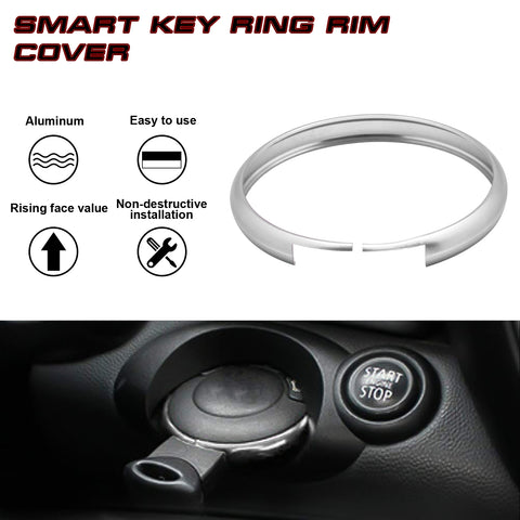 Silver Aluminum Remote Control Key Ring Rim Surrounding For Mini Cooper JCW R55 R56