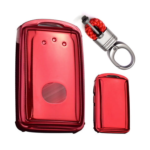 Red Soft TPU Full Protect Remote Smart Key Fob Cover Case For Mazda 3 2019-2025