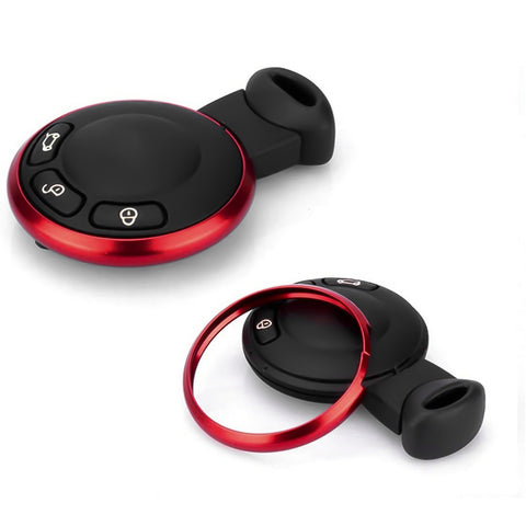 Red Aluminum Remote Control Key Ring Rim Surrounding For Mini Cooper JCW R55 R56