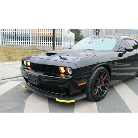 2X Yellow Front Bumper Lip Corner Molding Trim For Challenger Hellcat 2015-2023