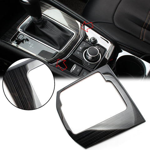 Stainless Steel Car Gear Shift Knob Console Panel Trim Frame Cover for Mazda CX-5 CX5 2017-2021