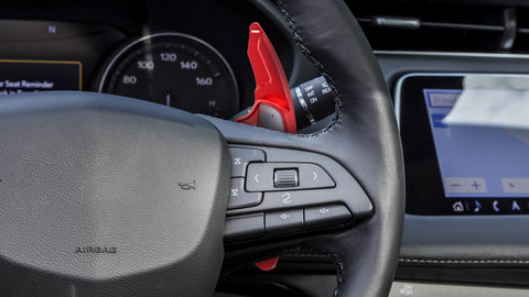 Red Alloy Steering Wheel Paddle Shifter Extension For Cadillac CT4 CT5 XT4 XT6