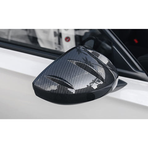 2Pcs Carbon Fiber Texture Rearview Side Mirror Cover Trim For Honda Civic 2022