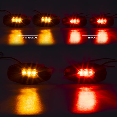 Smoked LED Fender Side Marker Light OE fit, Compatible with Chevrolet Silverado 3500 or GMC Sierra 3500 2001-2006, Sierra 1500 2500 HD 3500 HD or Silverado 1500 2500 HD 3500 HD 2007-2014