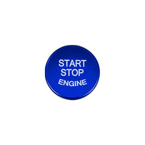 Aluminum Keyless Start Engine Stop Push Button Stickers Cover Trim Compatible with BMW 1 2 3 4 X1 Series F20 F22 F30 F32 F48 (Blue)