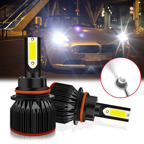6000K Xenon White LED Headlight Bulb All-in-One Conversion High Low Beam Kit, 6000LM Super Bright Fog Light Replacement