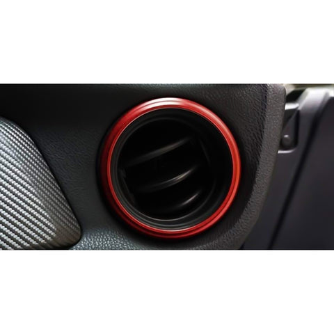 2x Red Aluminum AC Air Outlet Cover Trim For Subaru BRZ Toyota 86 Scion FR-S