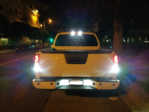 4X Combo LED Reverse Back up + License Plate Light Bulbs Kit 6000K White T15 T10