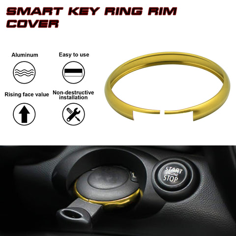 Gold Aluminum Remote Control Key Ring Rim Surrounding For Mini Cooper JCW R55 R56