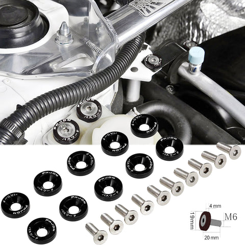 Blue / Black / Red / Gold / Purple / Silver Fender Bumper Washer Bolt, CNC Finishing Washer Engine Bay Screw Dress Up Fastener Kit