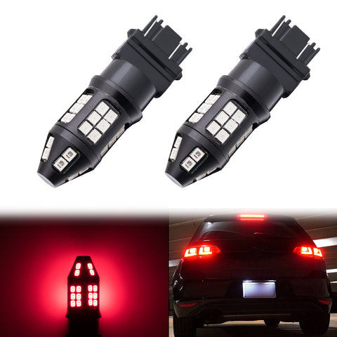 2pcs 1157 / 3157 / 7443 Red 40-SMD LED Flashing Strobe Brake Stop Tail Light Lamp