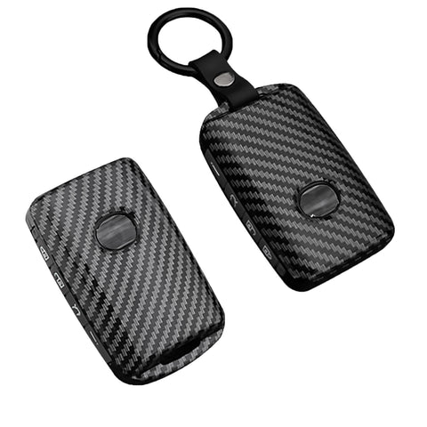 Carbon Fiber Look Full Protect Remote Smart Key Fob Cover For Mazda CX-9 2020-21