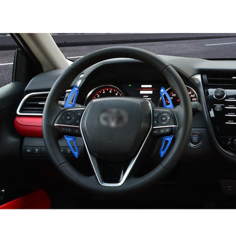 Blue Steering Wheel Paddle Shifter Extension For Toyota Camry Avalon 2018-up
