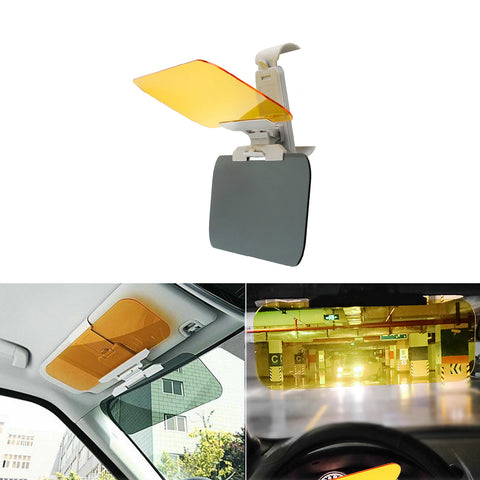 Car Sun Visor Extender, HD Visor 2 in 1 Day Night Anti Glare Visor, Car Sun Blocker Sun Shade, Night Vision Anti Dazzle Windshield Driving Visor