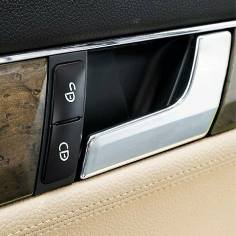 Black Door Lock Unlock Switch Cover Trim For Mercedes Benz C E Class W204 W212