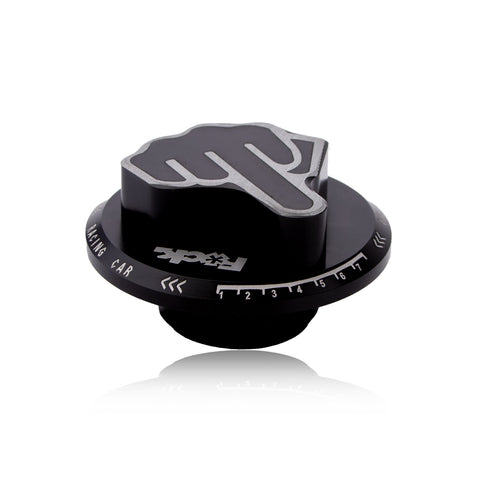 1X Black Middle Finger Novelty Engine Fuel Tank Cap Gas Oil Box Cover For Toyota