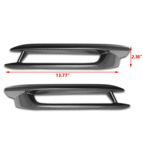 Carbon Fiber Pattern Front Fog Light Lamp Cover Molding Trim fit for compatible with Honda Accord 2018 2019 2020, 2PCS