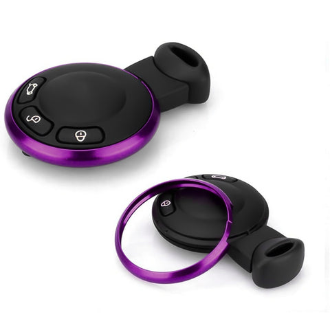 Purple Aluminum Remote Control Key Ring Rim Surrounding For Mini Cooper JCW R55 R56