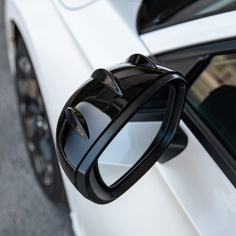 2Pcs Glossy Black Rearview Side Mirror Overlay Cover Trim For Honda Civic 2022
