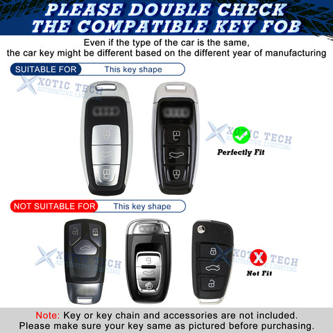 Red TPU Leather Anti-dust Full Seal Remote Key Fob Cover For Audi A6L A7 A8 Q7