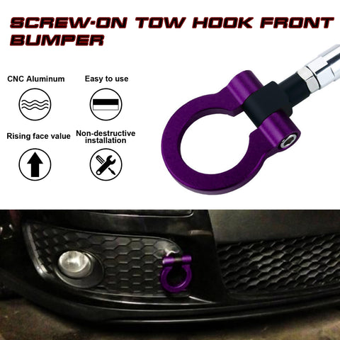 Purple Track JDM Style Aluminum Tow Hook For BMW 2 3 4 Series Mini Cooper F55 R60