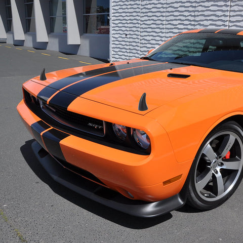 2Pcs Black Devil Bull Horn Antenna Roof Stickers Decor For Car Front Rear Bumper