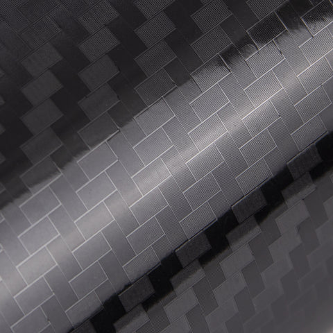 Door Window Pillar Post Genuine KK Vinyl Decal, Overlay Pre-Cut Cover Sticker, Compatible with BMW 5-Series F10 2010-2017 (4 Doors Only) -Carbon Fiber Pattern