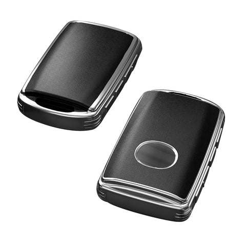 Black TPU Sand Leather Full Protect Remote Key Fob Cover For Mazda CX-9 2020-23
