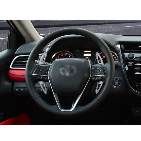 Gray Aluminum Steering Wheel Paddle Extension For Toyota Camry 18-22 Corolla