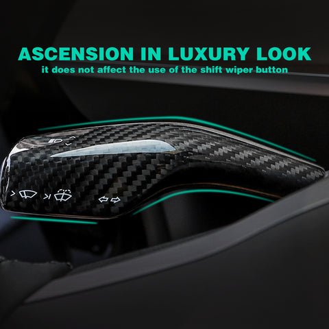 Steering Wheel Paddle Shifter Cover Trim Compatible With Tesla Model 3 2017-2023 & Model Y 2020-up (Carbon Fiber Pattern)