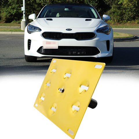 Black / Gold / Red 1 Set Sporty Racing Front Tow Hook License Plate Bumper Mounting Bracket Fit for Kia Stinger 2018+