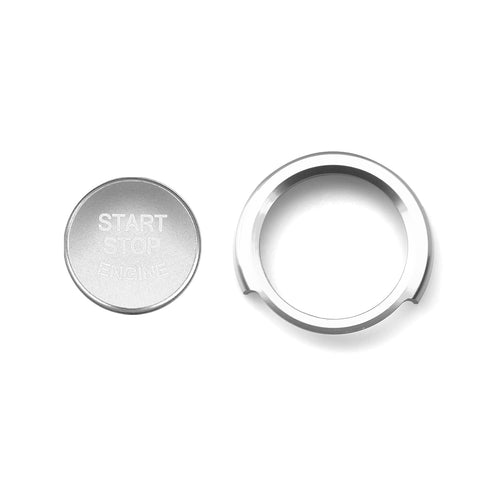Silver Engine Start Stop Switch Push Button Ring Trim For BMW 3 Series 2013-up