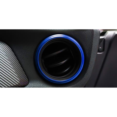 For Toyota 86 2017-2021 Blue Aluminum AC Air Vent Ring Surronding Cover 2pieces
